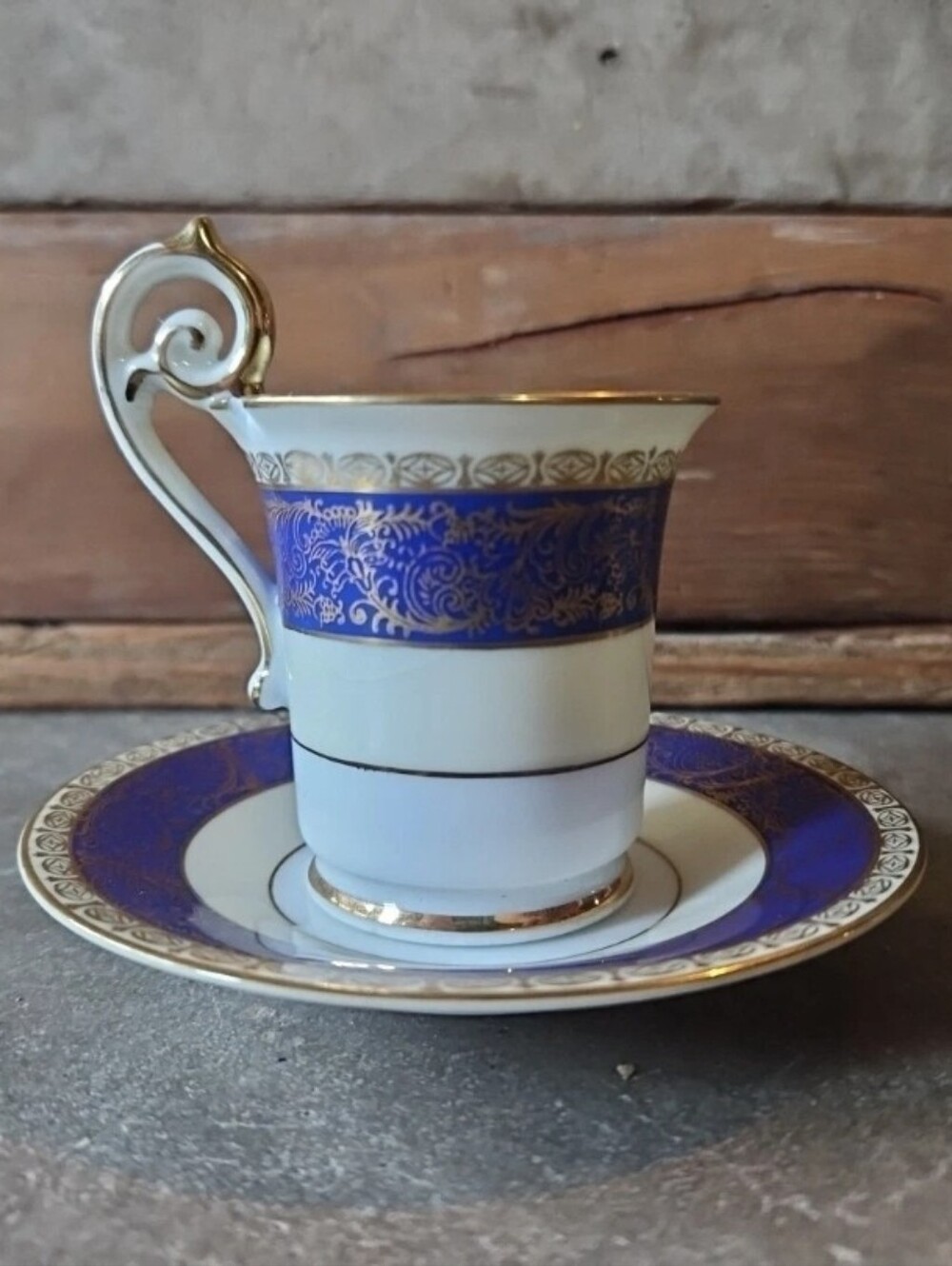 VTG Rossetti USA Hand Painted  Porcelain Miniature Cup & Saucer Occupied Japan